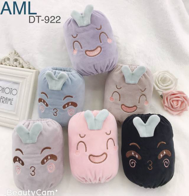 韩版可爱笑脸袖套女长款工作防脏套袖儿童ins手袖头护袖短款秋冬季