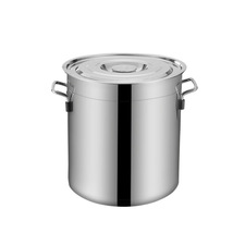 汤桶不锈钢加厚高汤桶商用带盖大容量汤锅家用储物多用米桶水桶