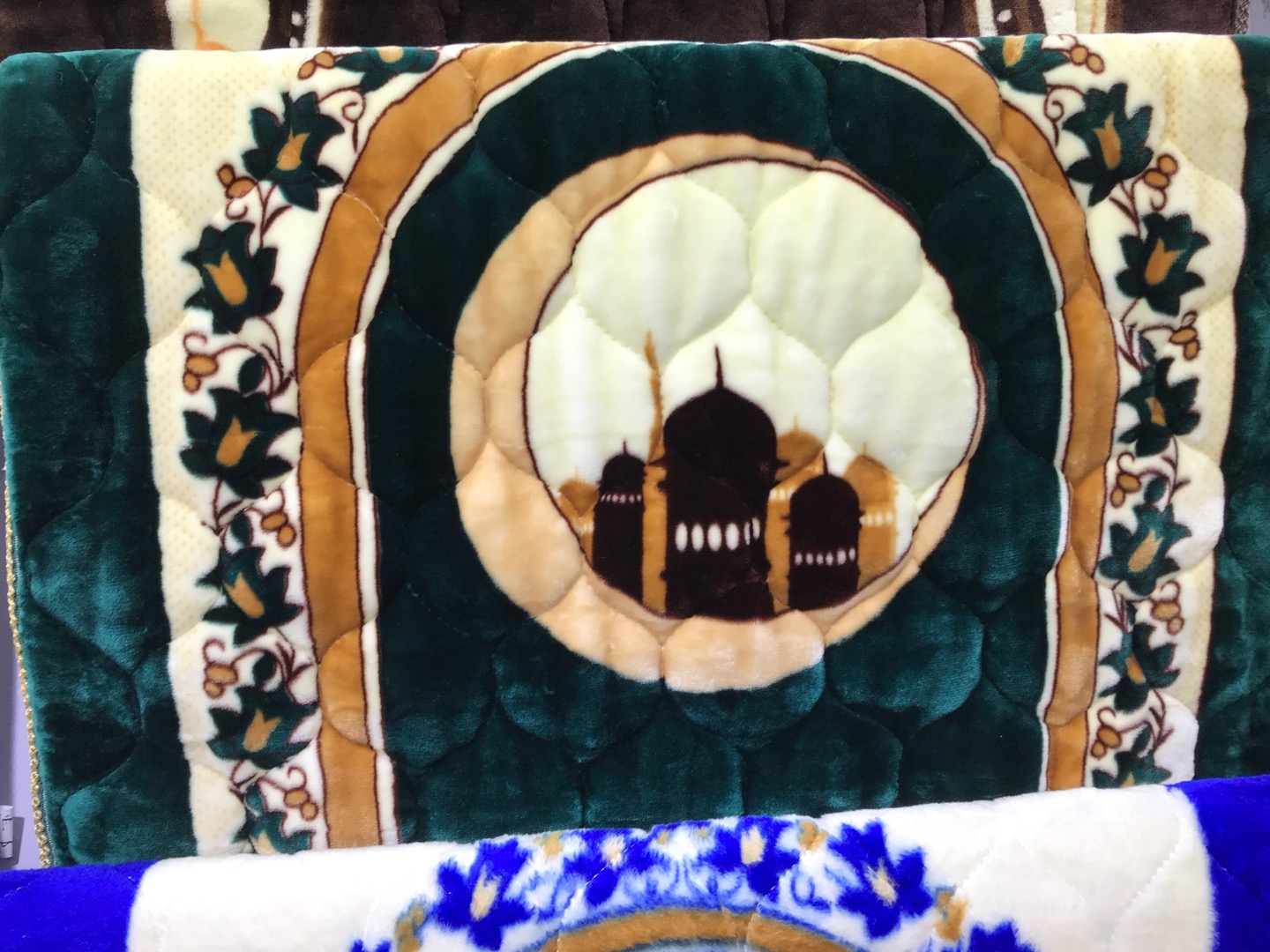 清真寺编织混色绗缝礼拜毯80*120详情图2