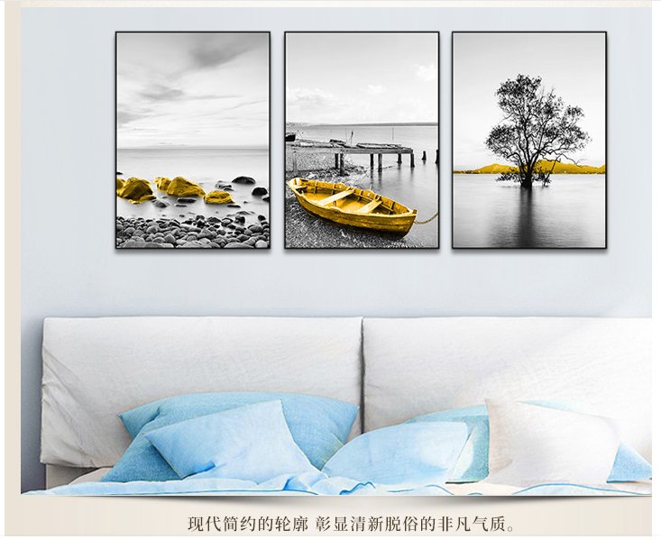 Nordic living room dining room hanging painting sofa background painting bedside decoration painting triptych thumbnail