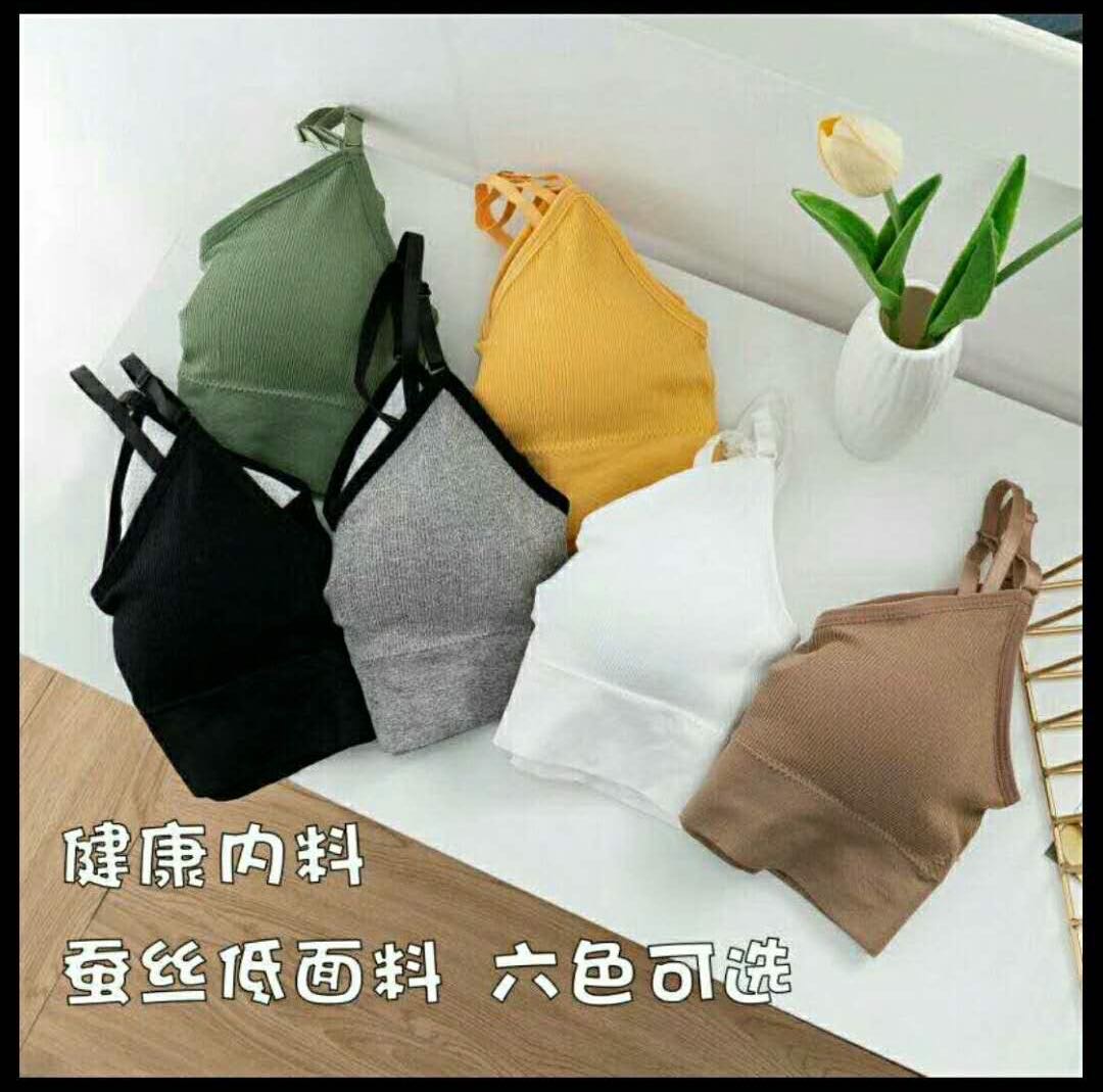 女士U型美背细肩带蚕丝美背文胸内衣