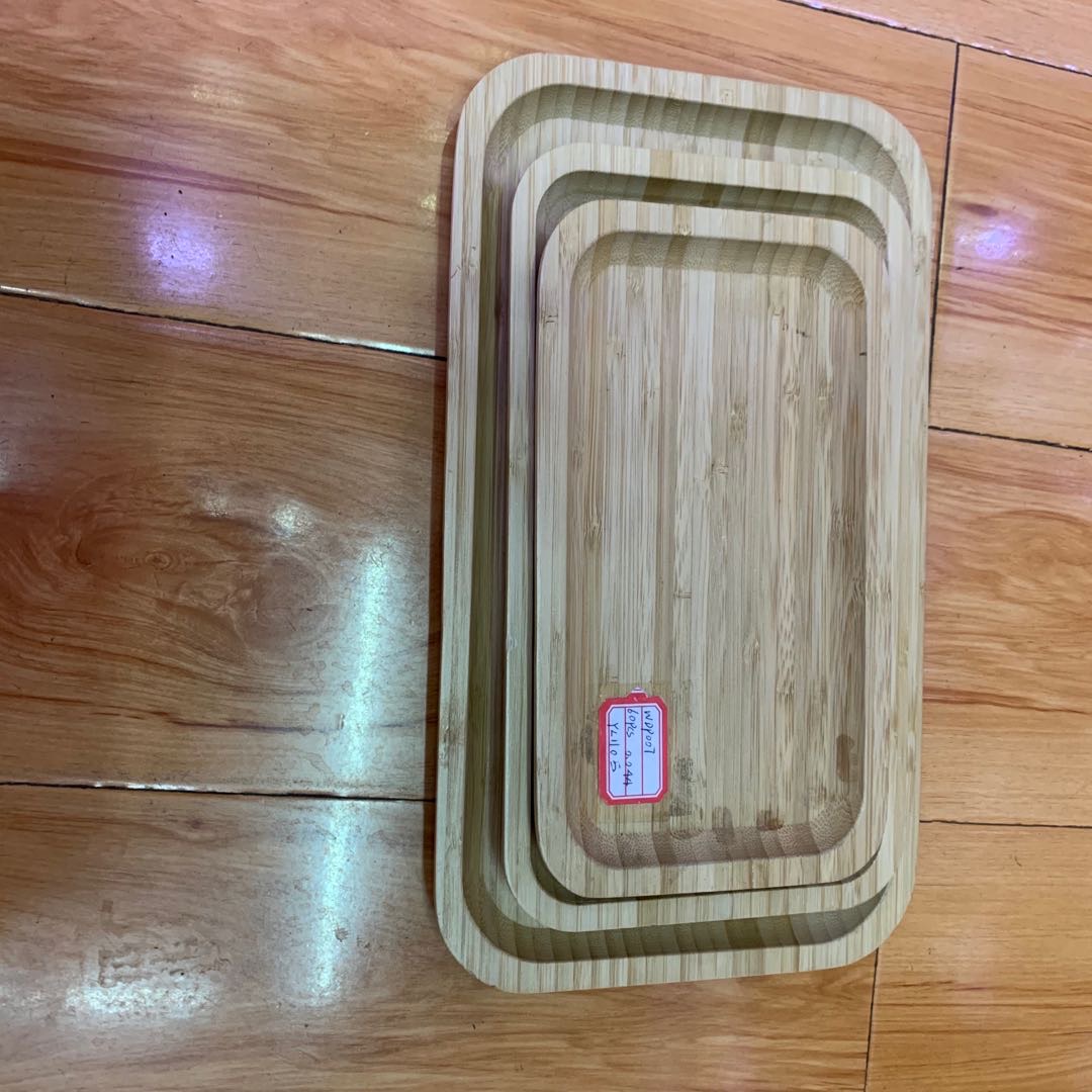 小号椭圆形茶水盘甜品台摆台碟盘酒盘加厚自选竹子木质托盘实木大码糕点鱼盆