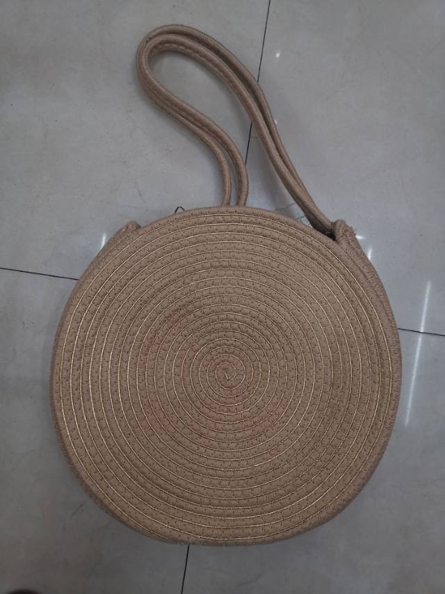 Spring/Summer 2020 Ocean Air Age Reduction Crossbody Bag Round Cotton Woven Bag