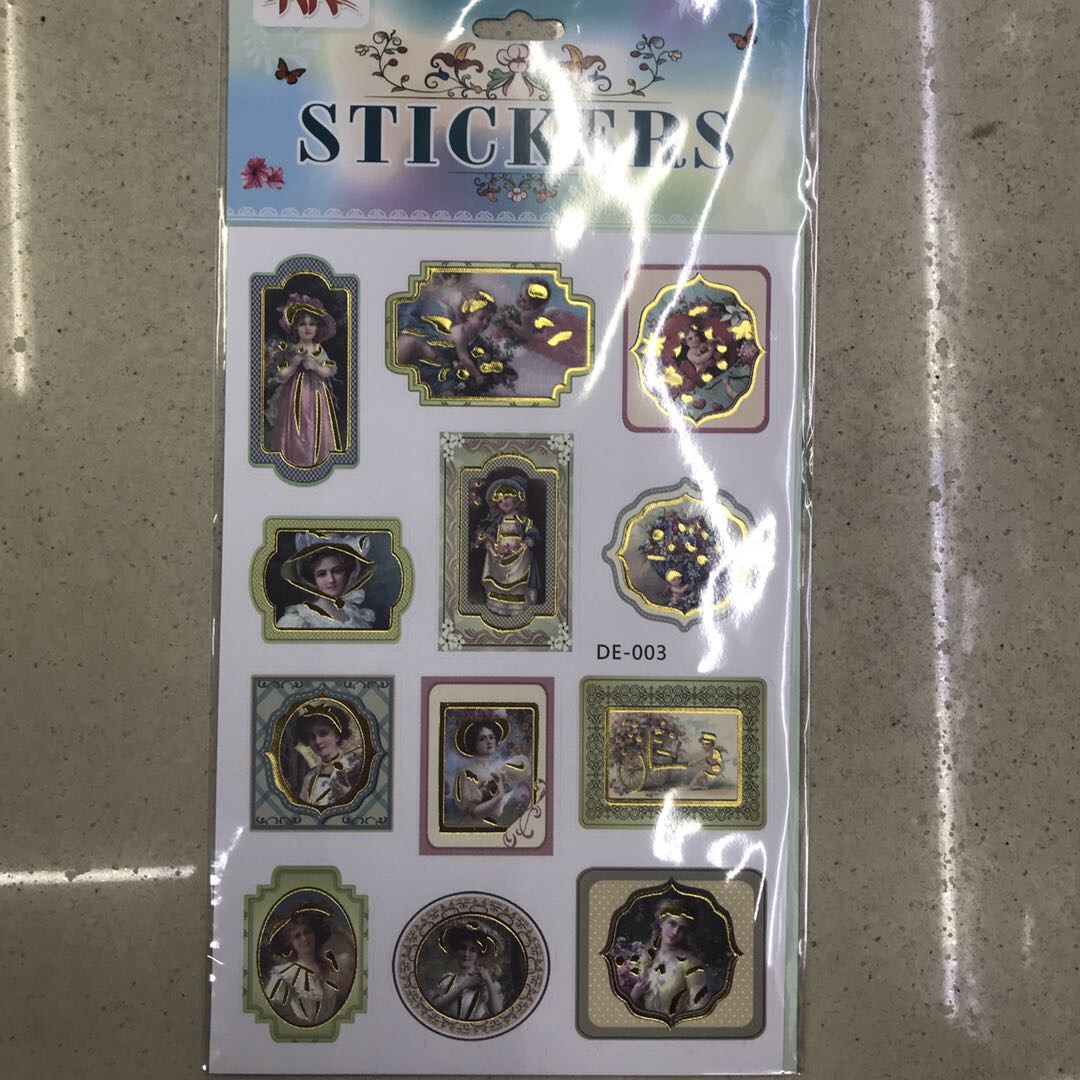 粘贴公主换衣纸贴主换装贴纸女孩烫金贴纸