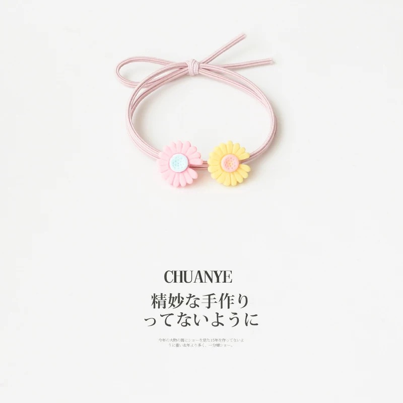 Zitong Jewelry Small Daisy Bow Hair Band Japanese Tie French Rope Net Red Hair Band Hair Band Hair Band Hair Band Cute Girl Korean Version Sweet Temperament Simple Fresh Hair Band Hair Band Cartoon Pearl Hair Band Hair Rope Specification drawing