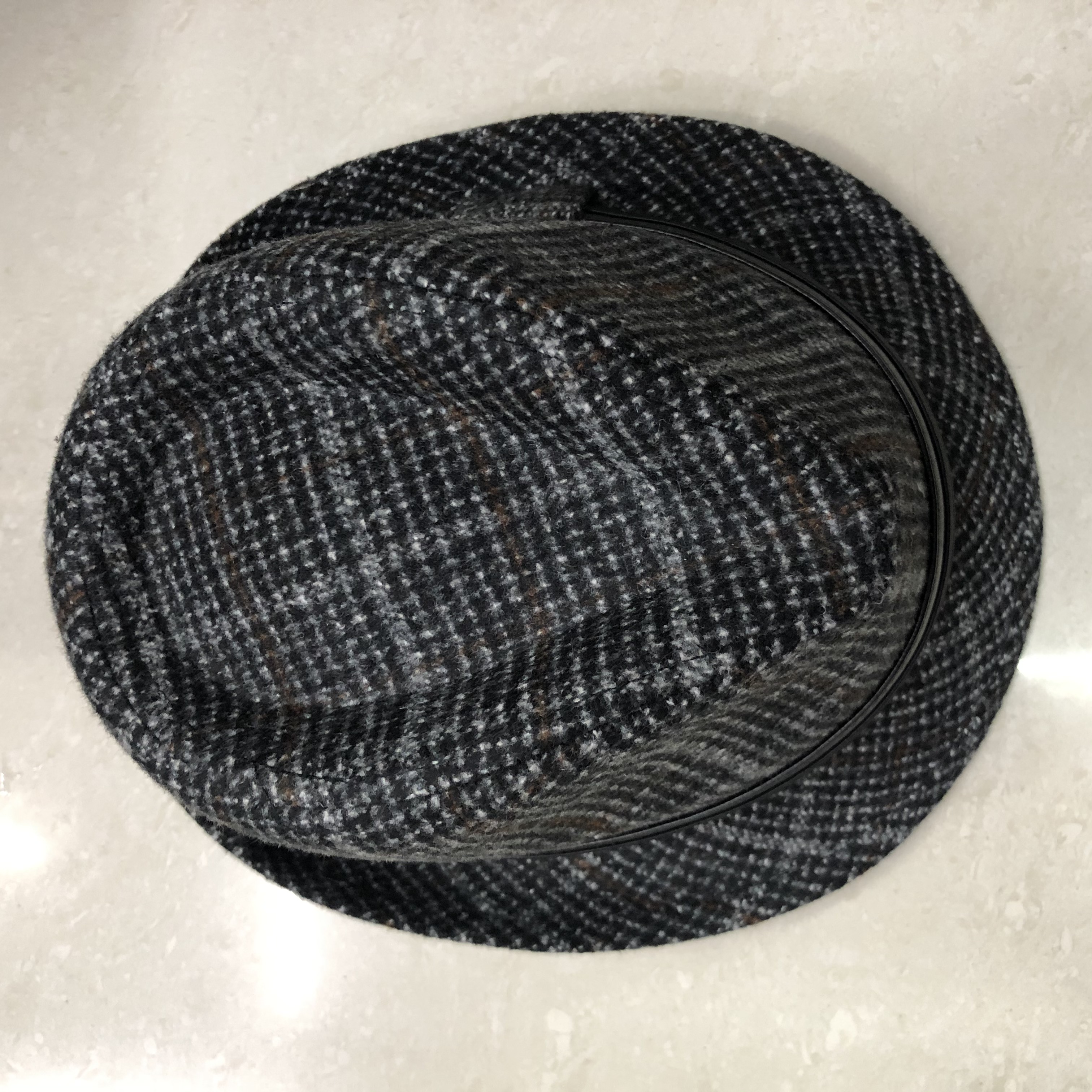 Hat Man Autumn Winter Korean Version Of Male Fashion British Retro Gentleman Top Hat Street Shoot Performance Plaid Casual Jazz Hat details Picture