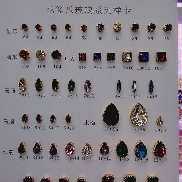 Flower basket claw diamond hand-sewn diamond DIY clothing accessory accessories water drop bead fabric pendant factory direct sales Specification image