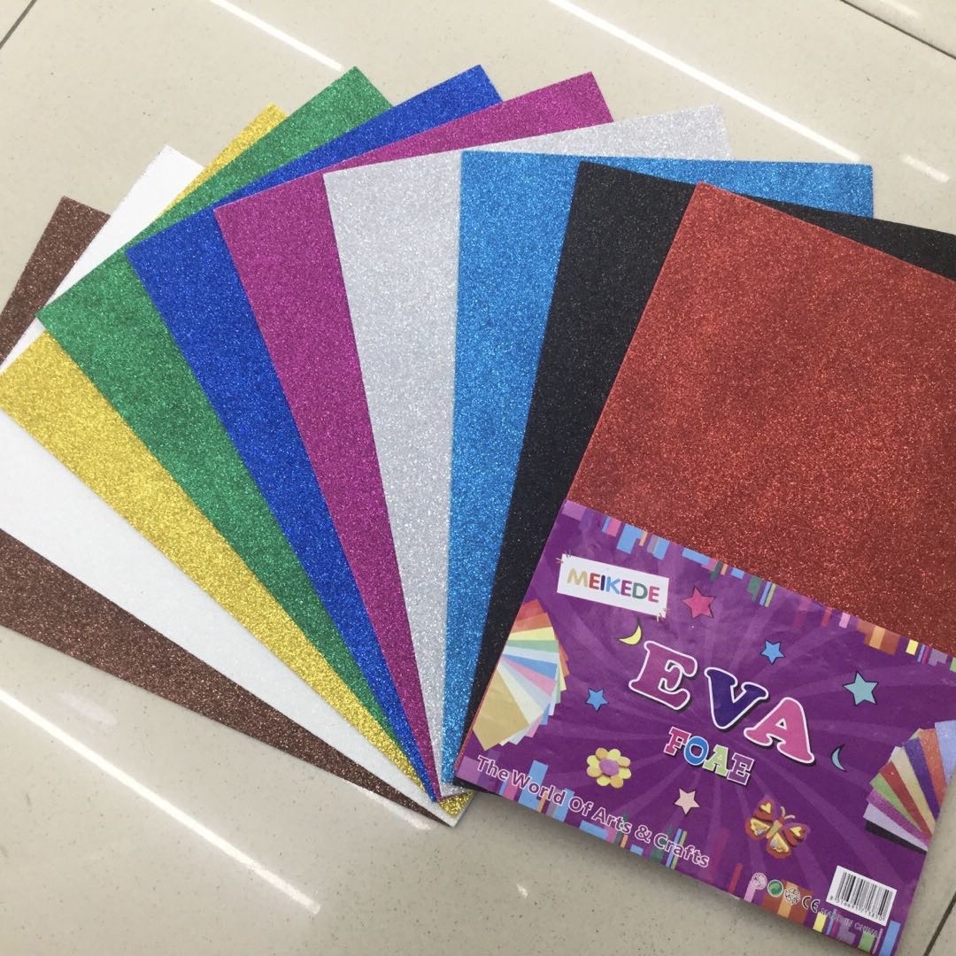 Non-fading glitter card paper, glitter paper, A4 gold onion gold powder paper with adhesive, DIY materials for kindergartens