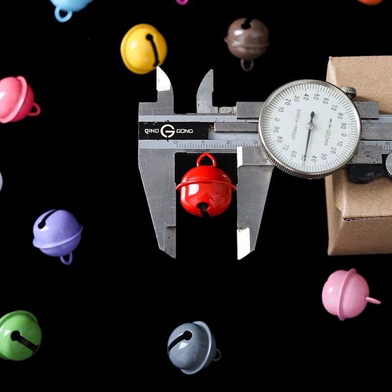 diy挂件材料包手工制作手机挂件合金饰品配件彩色圣诞铃铛混色产品图