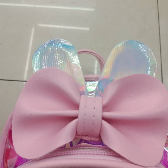Transparent Backpack Female Schoolbag Tide Brand Female Europe And The United States Street Ins Super Fire Laser Small Schoolbag Badge Jelly Bag Specification drawing