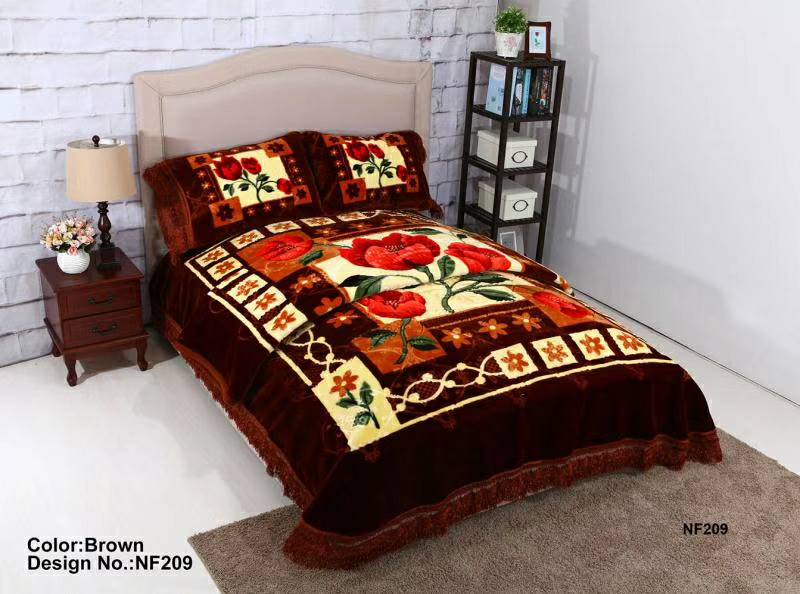 大花朵图案毛毯珊瑚绒法兰绒毛毯成人盖毯