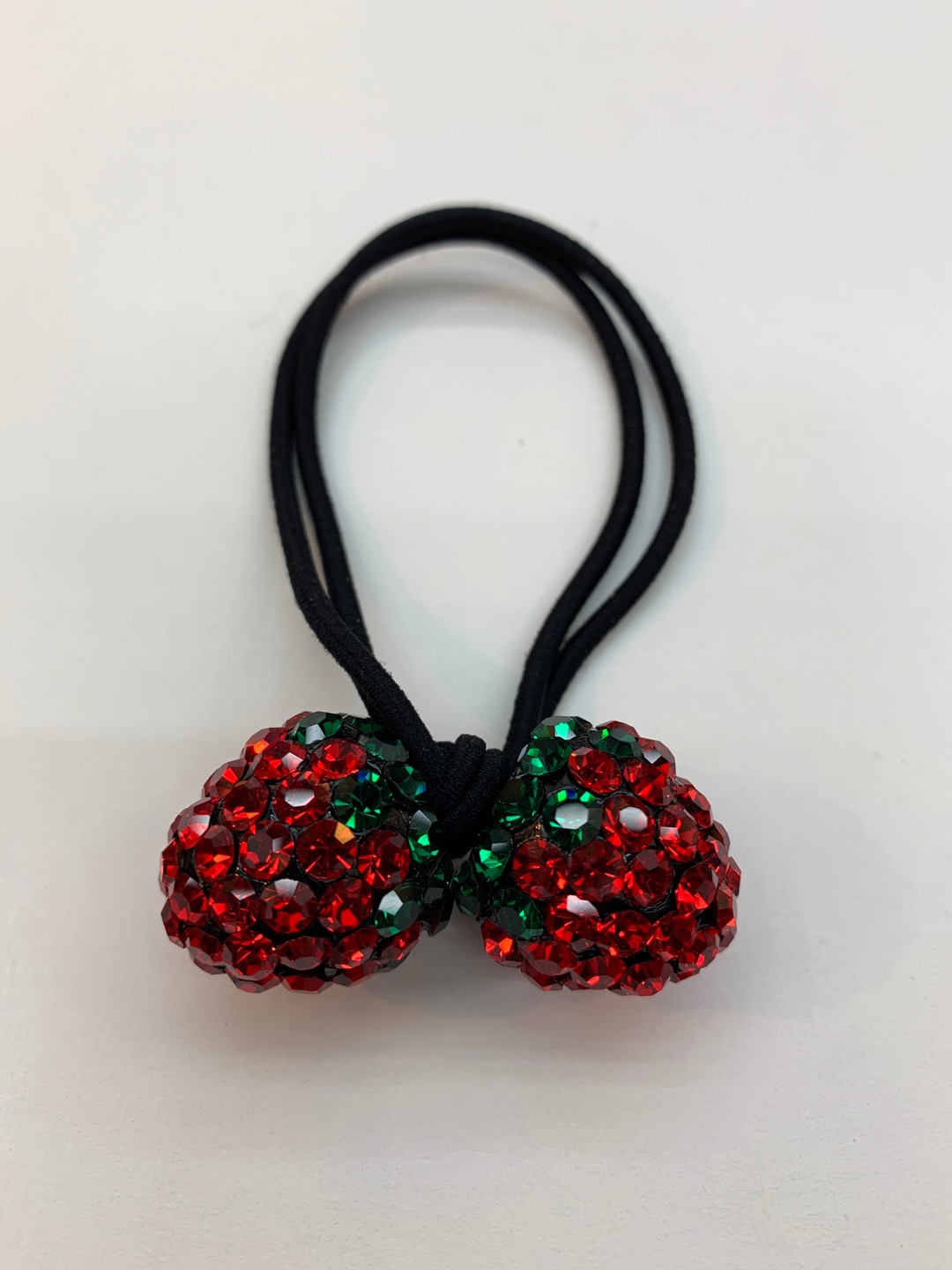 Double strawberry Czech diamond rubber band hair band fascinator thumbnail
