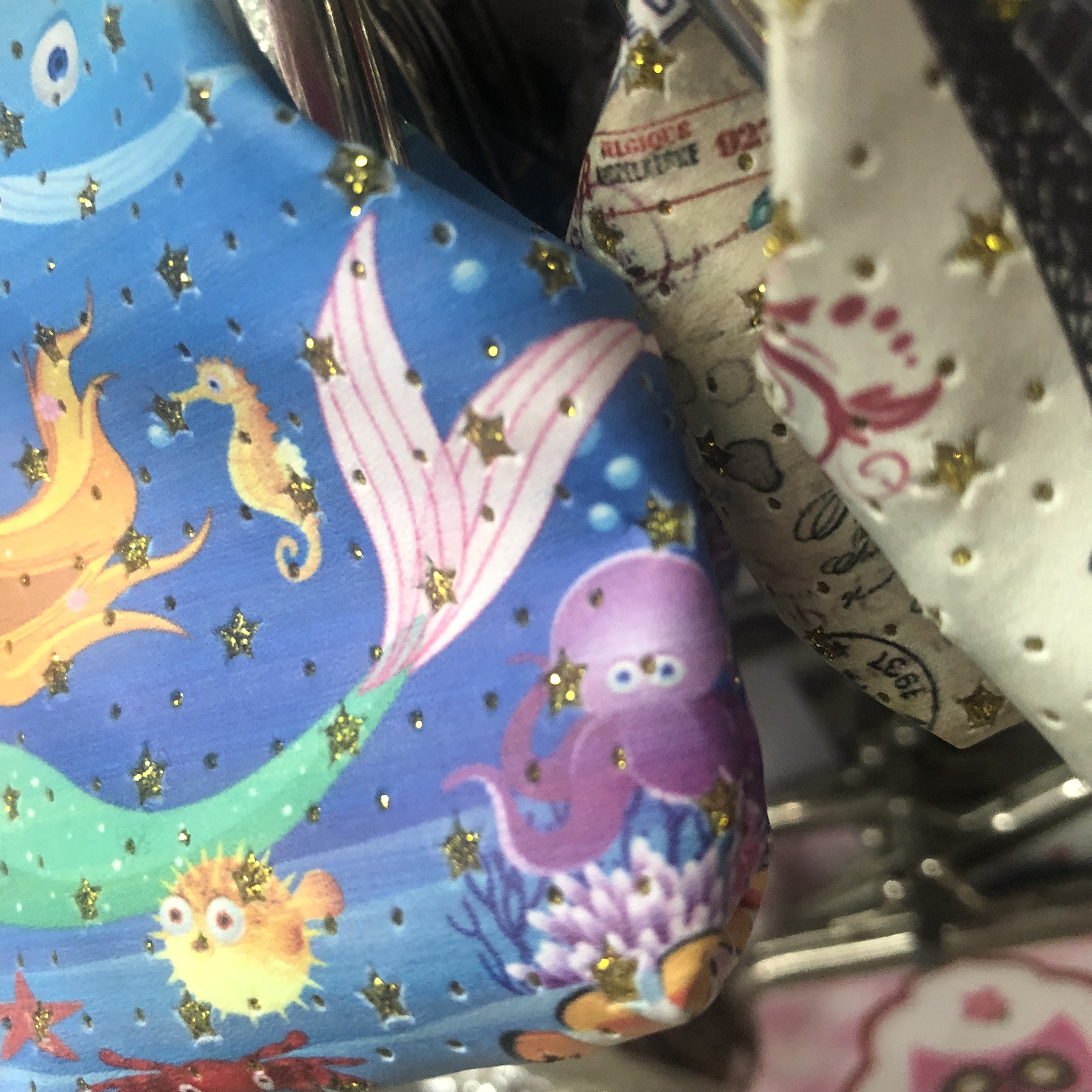 Buckle Coin Purse Mermaid Cartoon Pattern Women's Small Purse Mini Cute Korean Key Bag Fabric Canvas Small Bag Student Coin Coin Bag Specification drawing