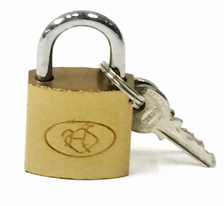 学生柜锁信箱包锁防铜挂锁25mm定制通开仿铜小锁头家用小挂锁