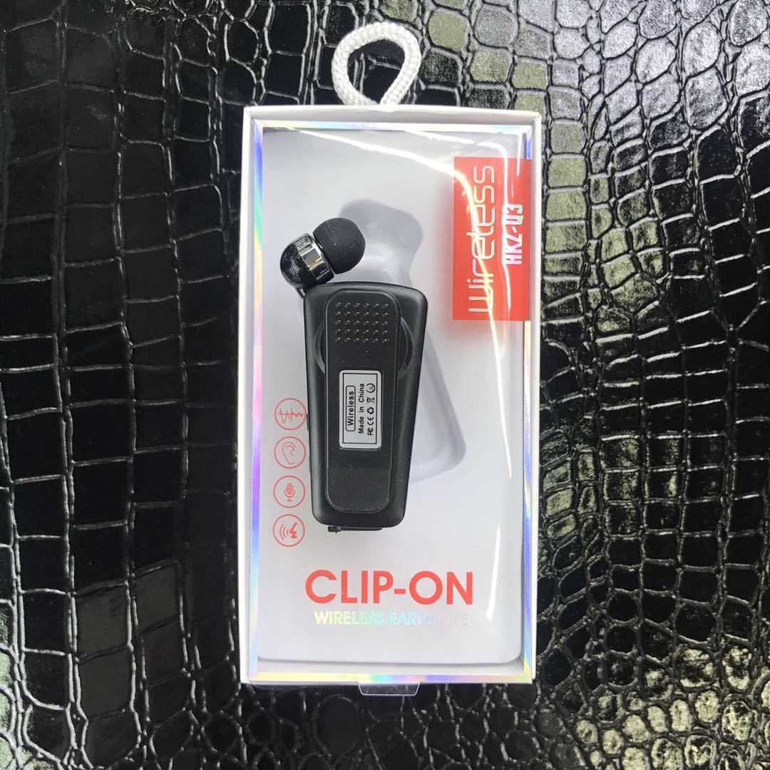 Lapel type Bluetooth connector headphones, stereo detachable large-capacity multi-functional car wireless Bluetooth headphones Specification image
