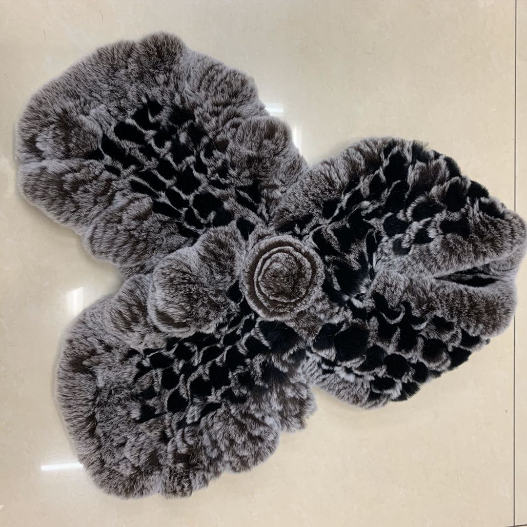 Real Hair Scarf Flower Ball Bib Fashion All Manufacturers Direct Sales