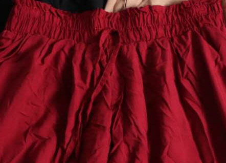 女夏季韩版光版松紧腰抽绳宽松显瘦产品图