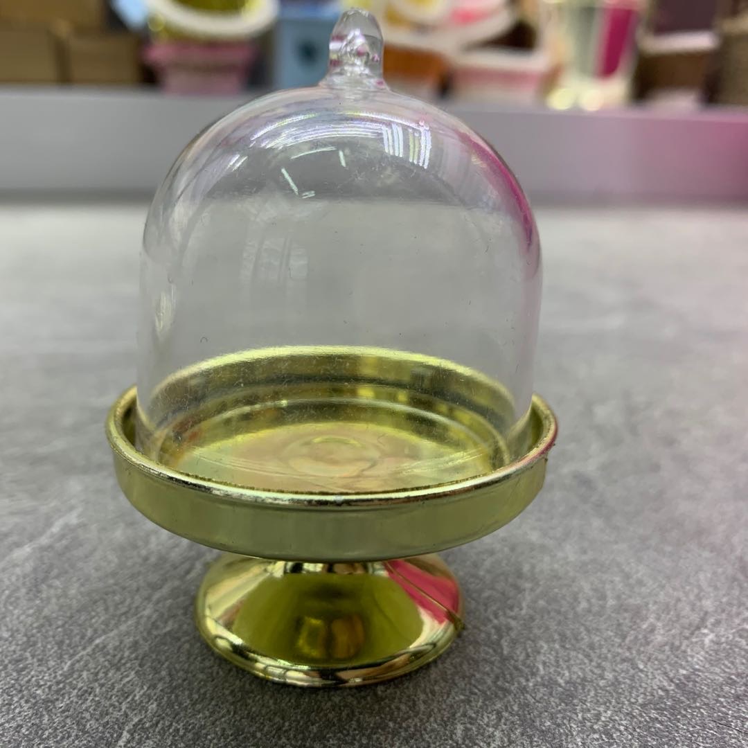 迷你塑料透明果盘灯罩形糖果盒创意喜糖装饰礼盒个性托盘底座图