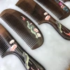 "Butterfly Lacquer Art Comb, household wooden comb set, genuine peach wood comb, Massage long hair set, portable for women, anti-static. Specification image