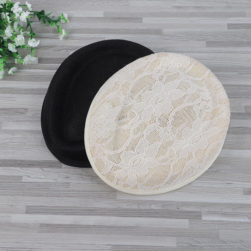 Lace, linen, hat support, gauze, linen headpiece, top hat base, 18*14.5cm, lace hat bottom, sunrain accessory details Picture