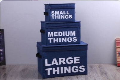Cotton Linen Household Clothes Storage Basket Quilt Moving Doggy Bag Bundle Mouth Moisture-Proof Wardrobe Organizer Box details Picture