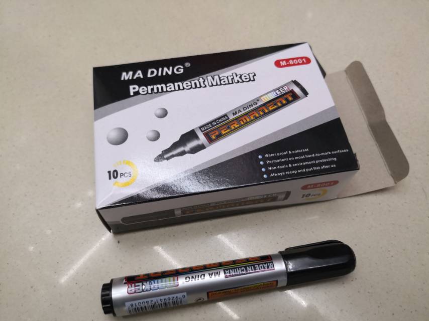 Beauty Pen Industry Office Culture Writing Tools Marker Martin Pen Ma Ding Permanent Marker Box M-8001, 10 Pieces