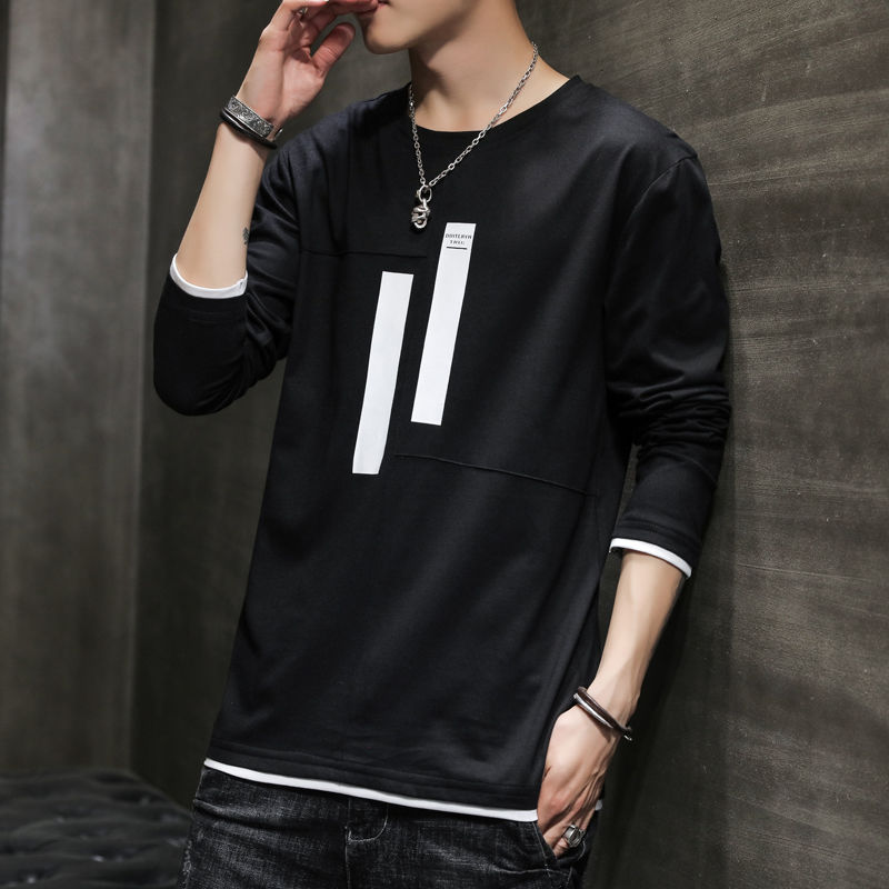 Cotton men's summer fashion new T autumn long sleeve hoodie popular logo loose men's long thumbnail