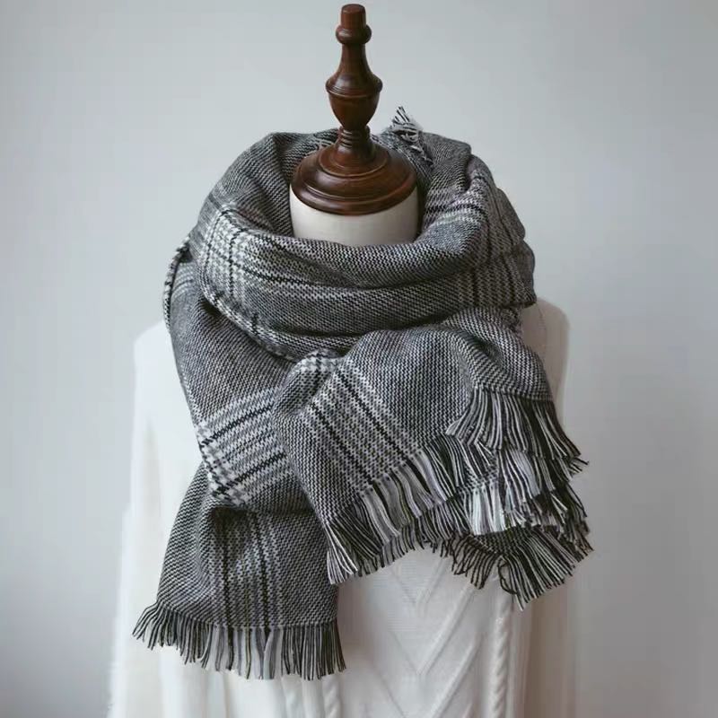 女士披肩秋冬季外套百搭休闲英伦风爆款围巾产品图