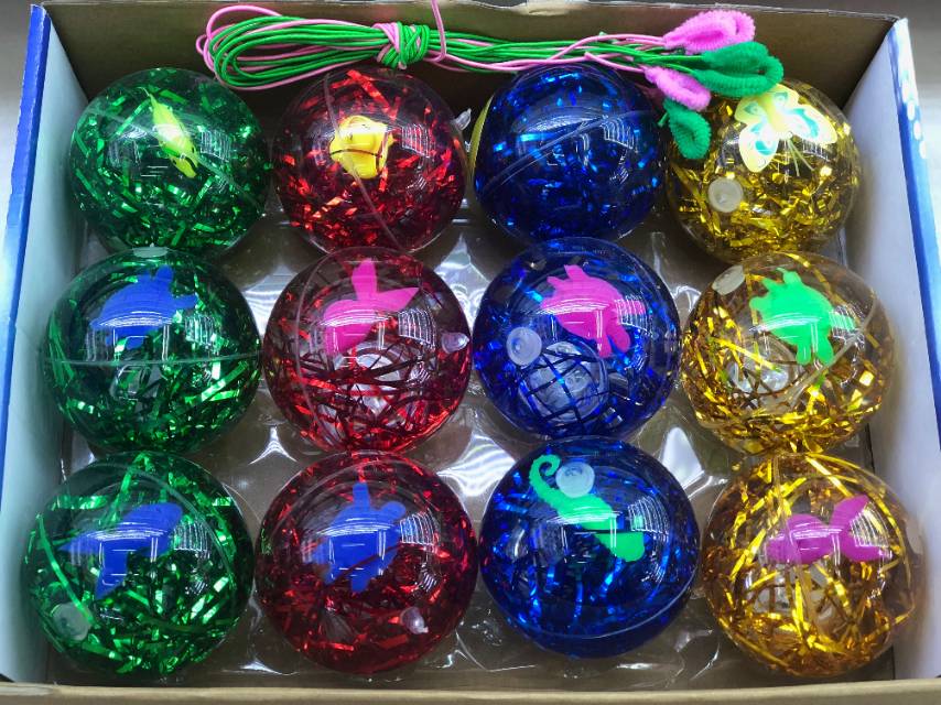 7.5cm内含金丝发光弹力球带绳款儿童玩具厂家直销