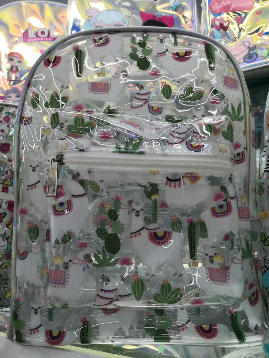 Students 14 To 15.6 Inch Computer Backpack Women's Cloth Bag Bag Striped Backpack Bangkok Travel Bag details Picture