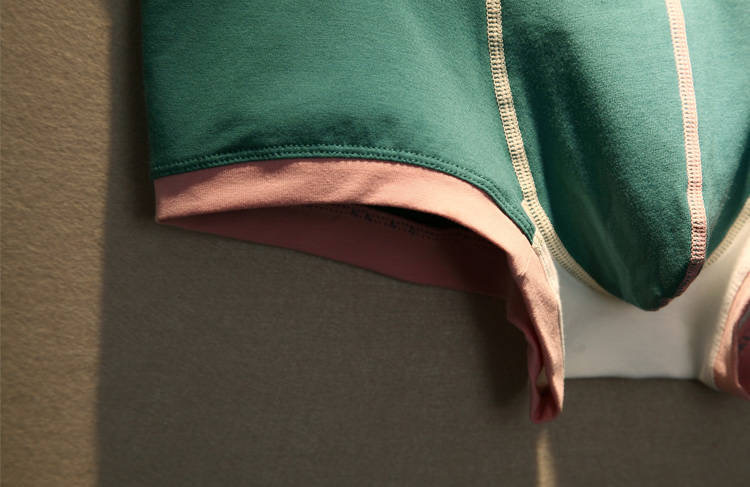 Simple Literary Men's Underwear Pure Cotton Sexy Young Men Personality Solid Color Breathable Fashionable Male Korean Boxer Shorts Specification drawing