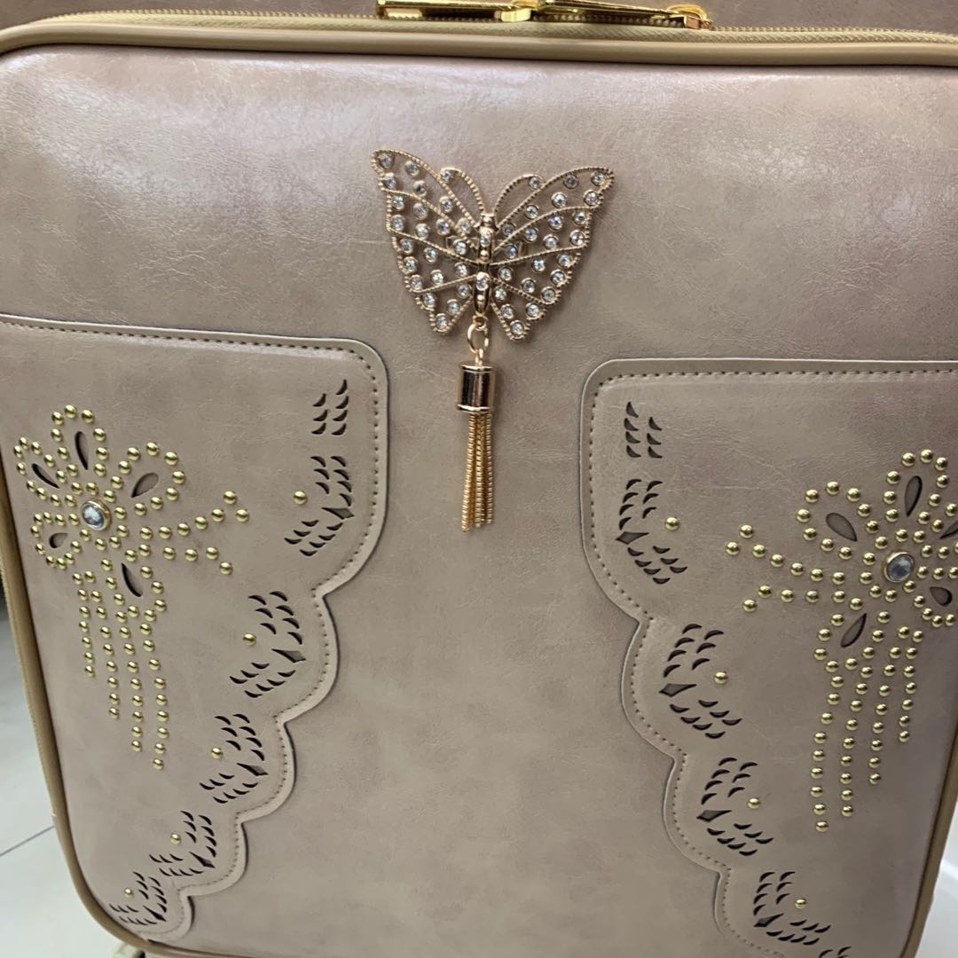 Personalized Six-Piece Suitcase Hollowed Out Drill Rivet Ordinary Password Pull Rod Hand Luggage details Picture