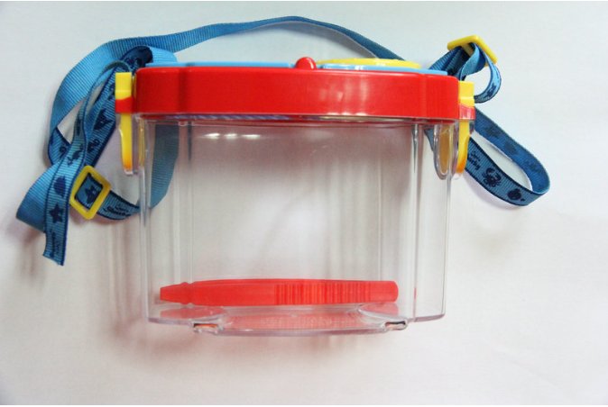 塑料观察昆虫盒宠物盒带放大镜镊子细节图