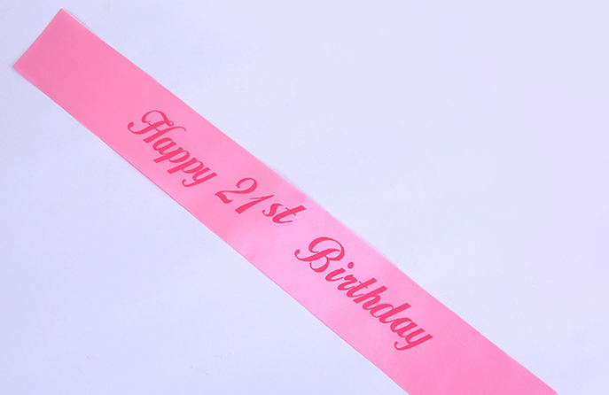 happy birthday Party Etiquette: Party girl shoulder straps available in multiple colors and customizable details Picture