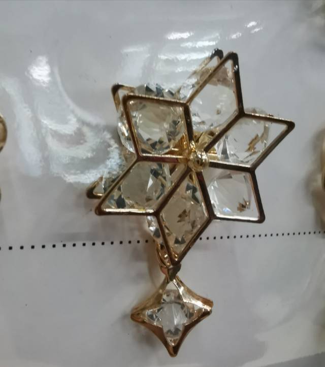 Rhinestone Crystal Dual Purpose Silk Scarf Buckle Smooth Rhinestone Brooch Brooch Silk Scarf Buckle Multi-Purpose Color Preservation Electroplating Spot Specification drawing