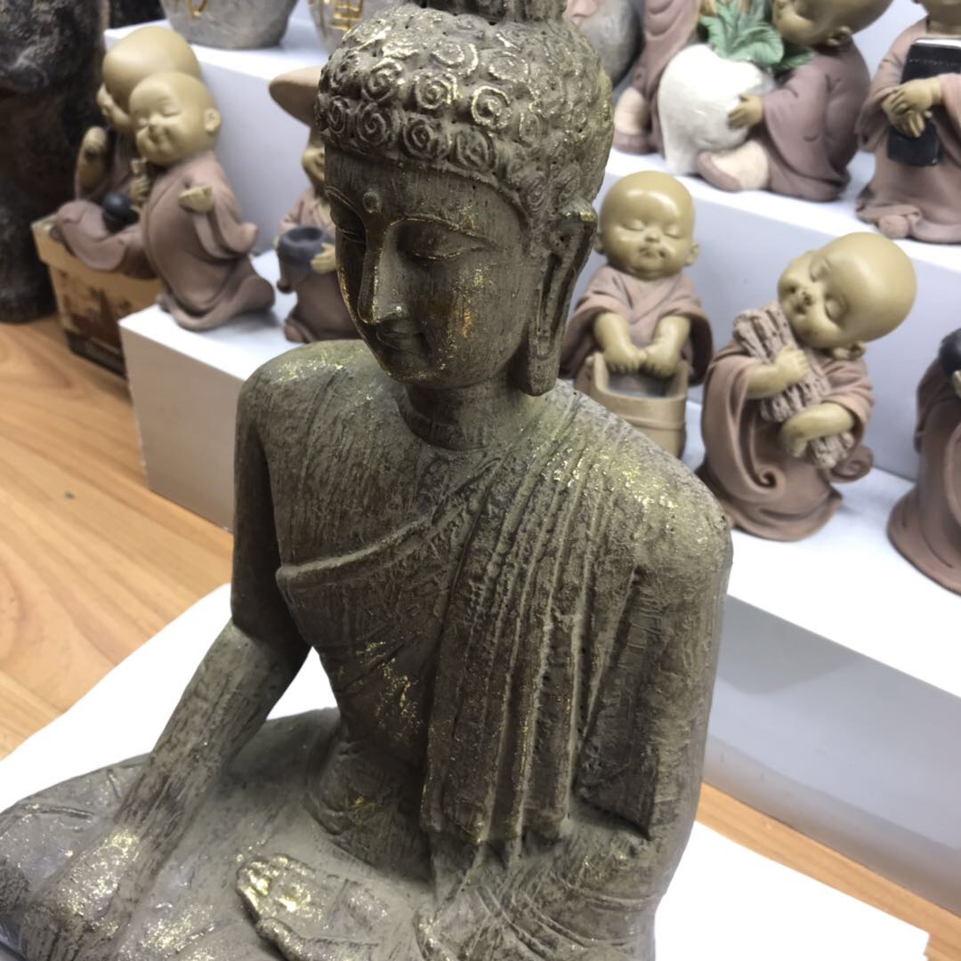 Water-absorbing stone, water-absorbing stone, artificial rockery, bonsai, decorative and landscaping small accessories, resin classical figure ornaments details Picture