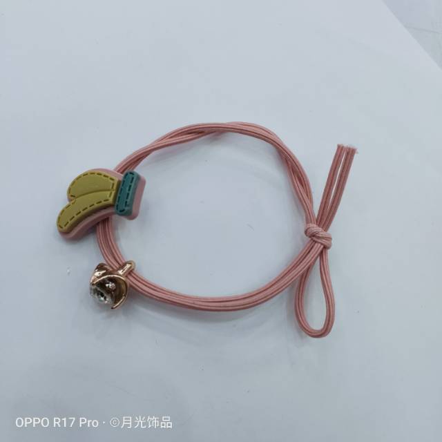 Korean style trendy banana and small diamond tied hair band Specification image