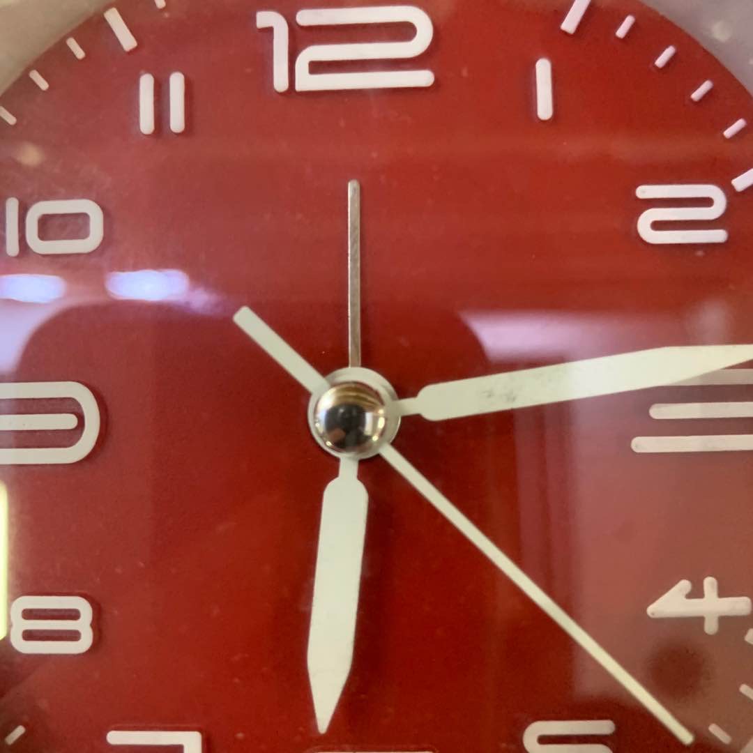 学生用闹钟声音超大闹铃床头静音儿童小时钟创意个性简约钟表红色闹钟产品图