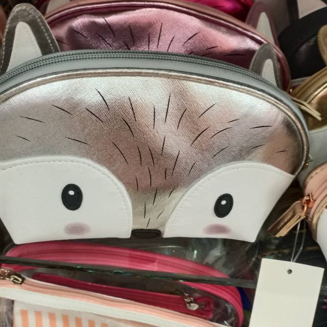 小狐狸化妆包韩版INS风可爱小清新手提包细节图