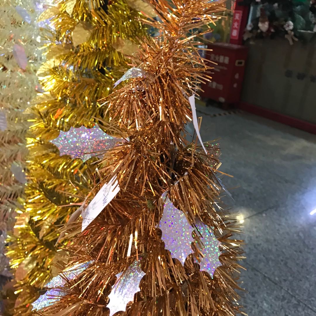 圣诞树金色盘树圣诞节布景树圣诞工艺品细节图