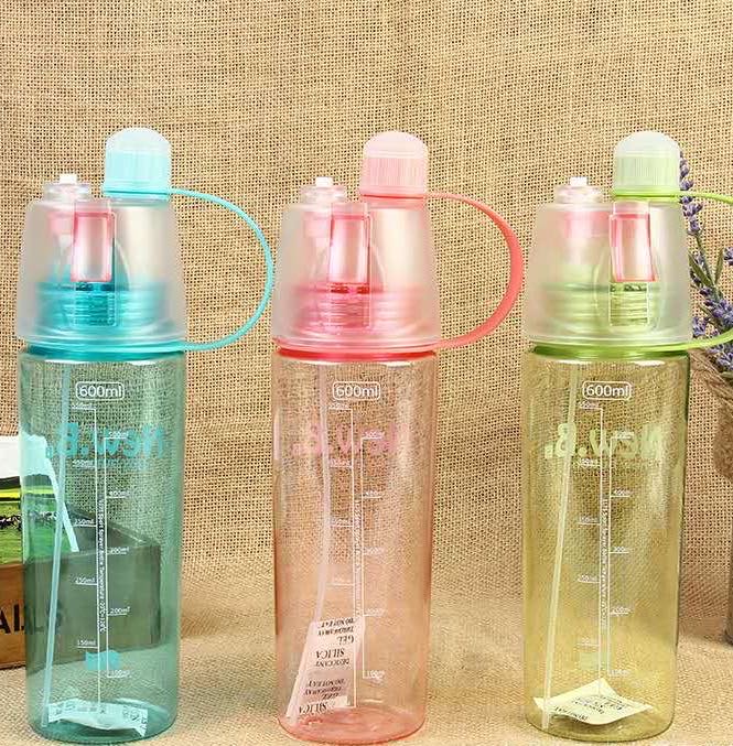 塑料喷雾杯水杯学生儿童茶杯送人礼物