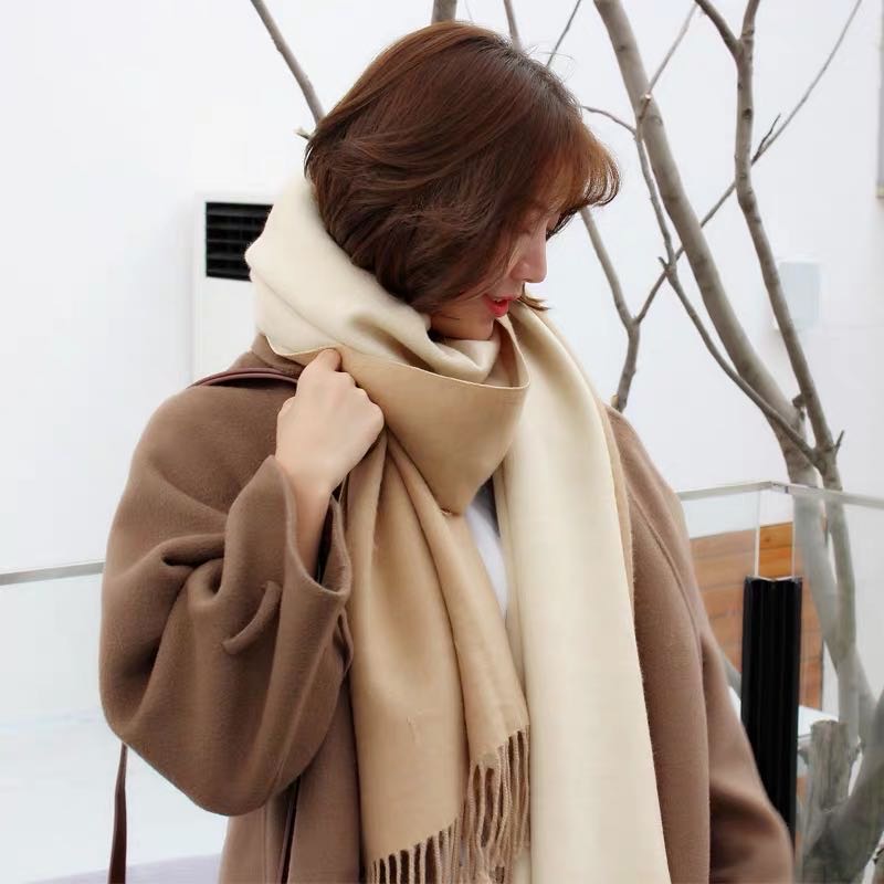 Scarf Ladies Korean Version With Solid Color Fashion Europe And The United States Style Casual Warm Autumn And Winter Specification drawing