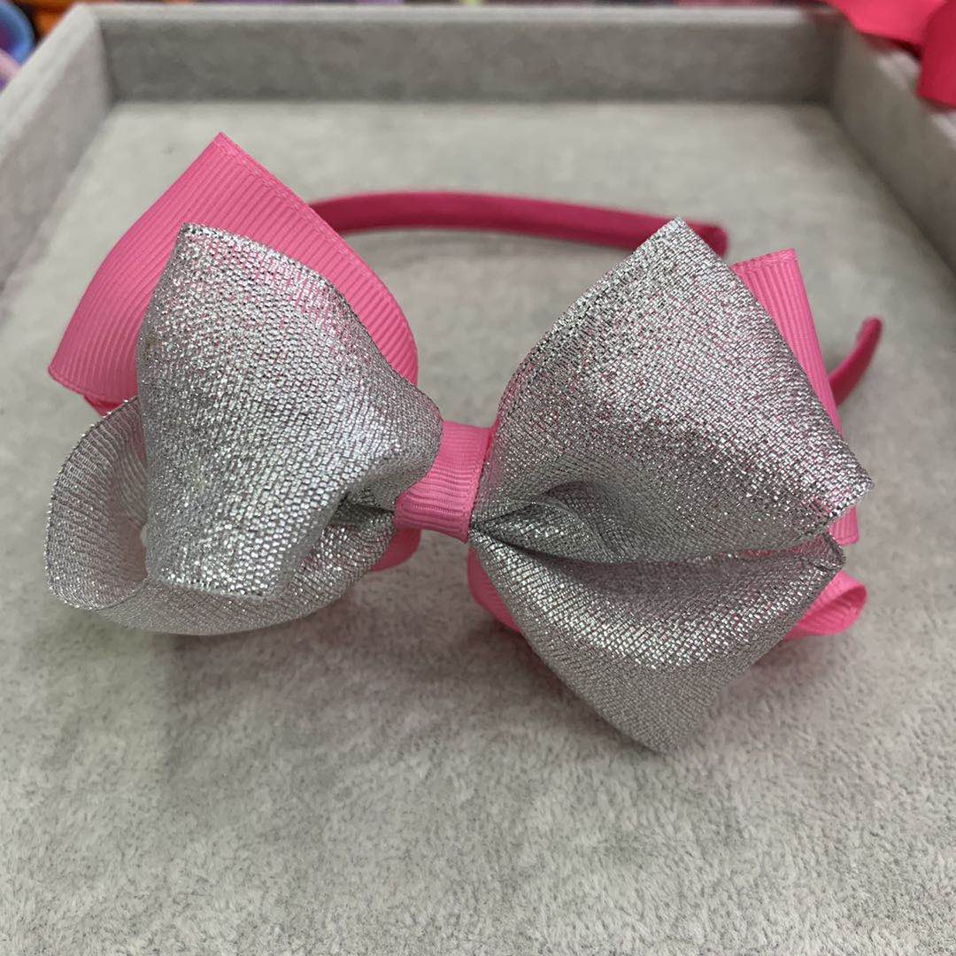 cute girl hair accessories double bow color elastic headband for all kinds of hair scenes