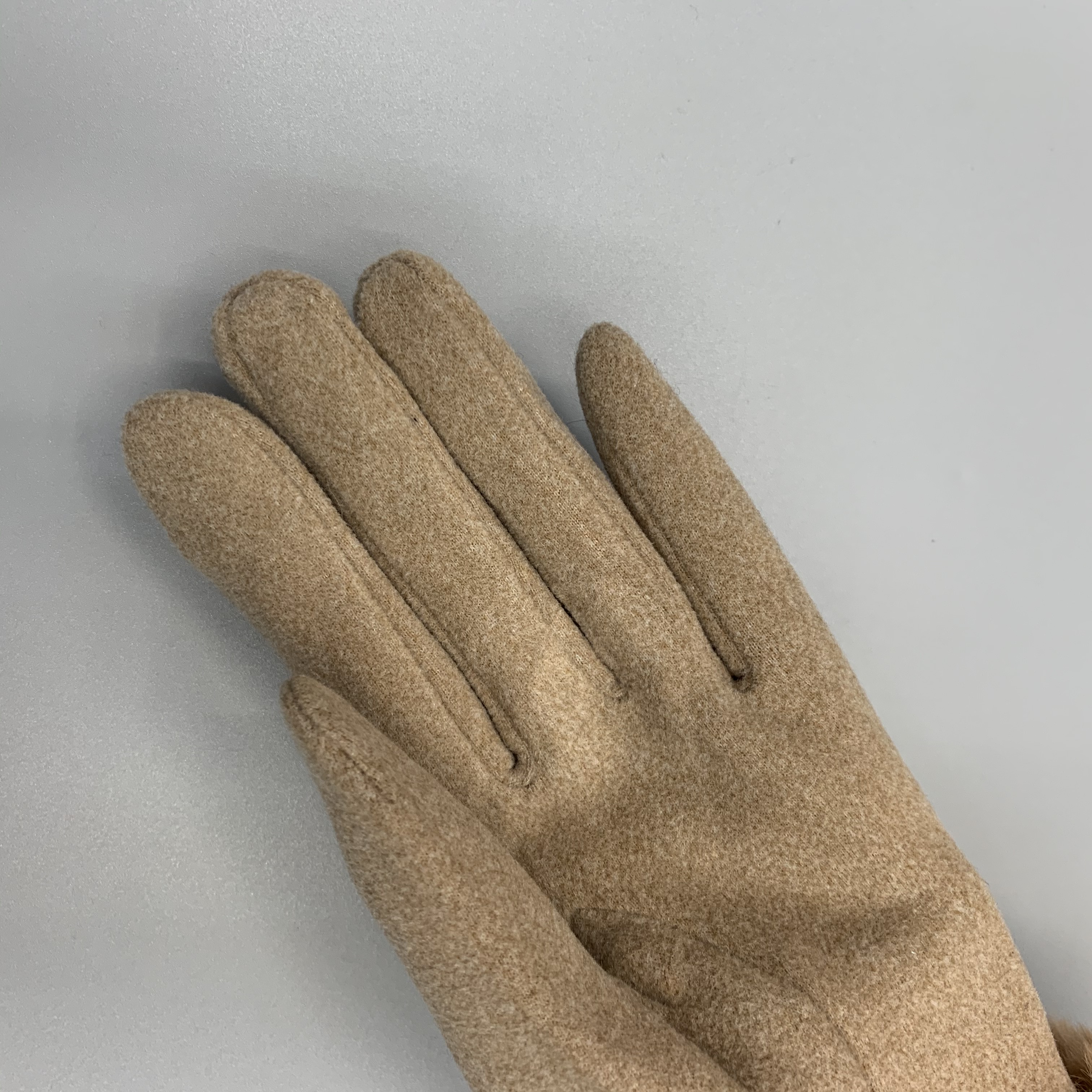 Fashionable gloves for export from Europe, America, Japan and South Korea for women. Winter faux polar fleece and autumn and winter plush and fleece warm driving student gloves Specification image