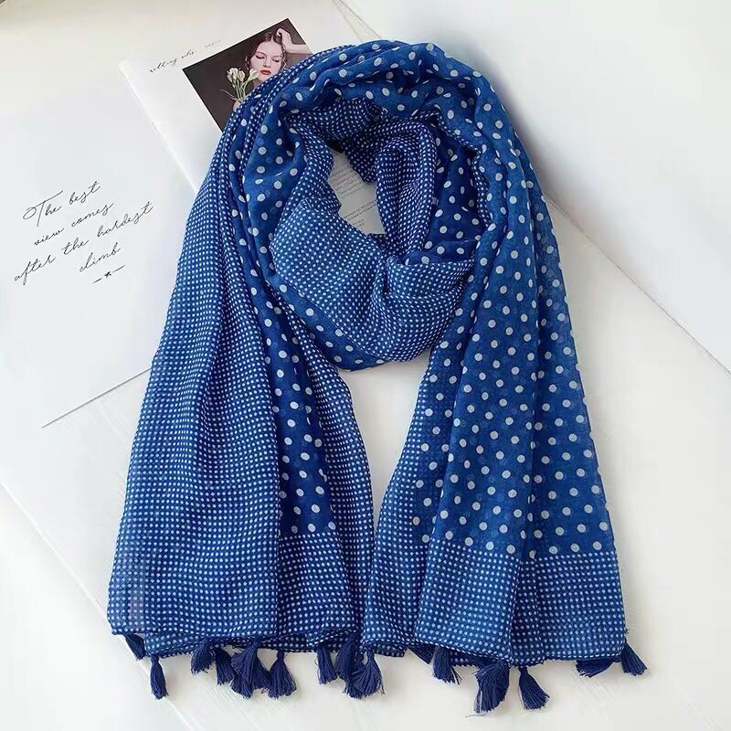 Female Korean Version Of All Professional New Blue Scarf Shawl Scarf Specification drawing