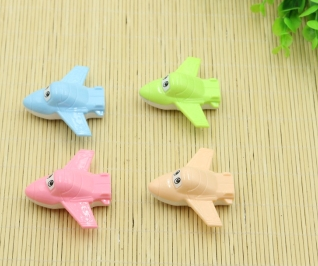 A creative and cute cartoon pencil sharpener in the shape of an airplane details Picture