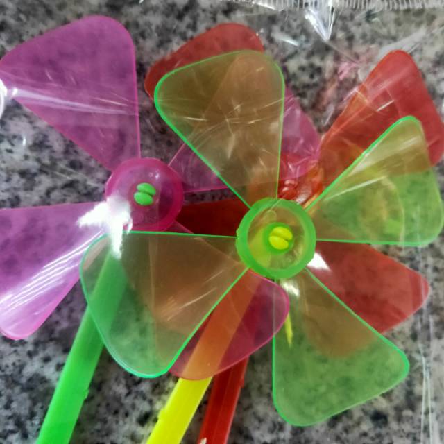 儿童玩具塑料小风车细节图