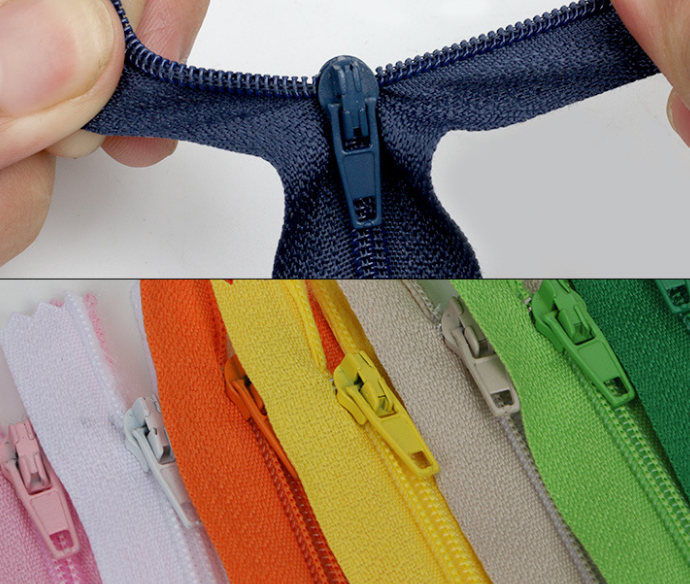 Color No. 3 nylon access control zipper, 20CM nylon closed-tail zipper, pants and clothing zipper details Picture