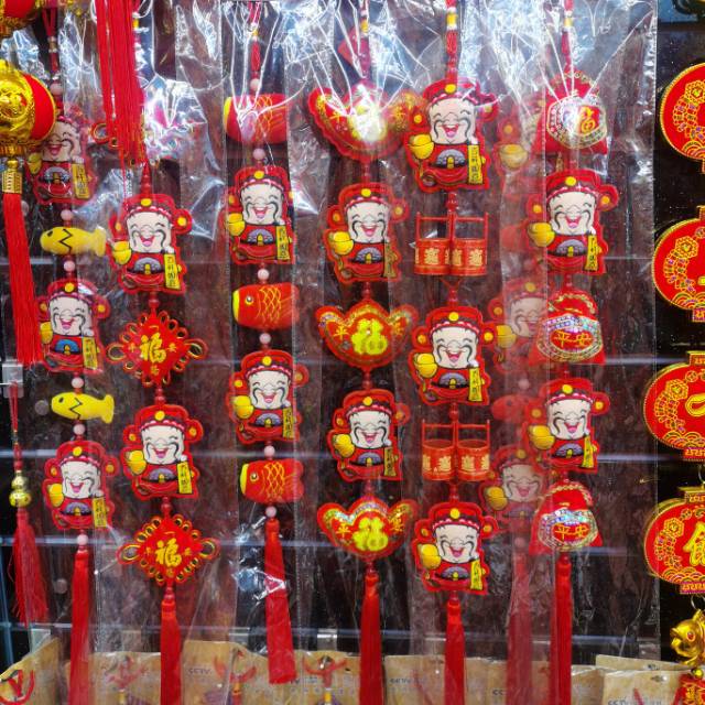 Small Embroidery God Of Wealth Pendant Fringe Festive Supplies Decorated Chinese Style Specification drawing