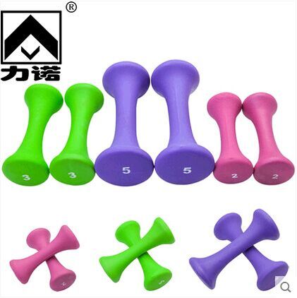 Linuo's new women's dumbbells, colored dipped dumbbells, funnels, dumbbells, fitness routines, complete collection for weight loss, arm slimming and arm shaping